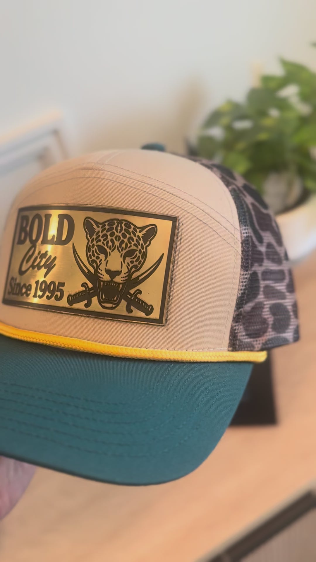 “Bold Since 95” OG Cat Camo. Bold and Gold rope hat.(Limited)